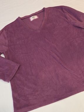 Harve Benard 1X Plush Sleepwear Top - Purple Soft Comfy Cozy